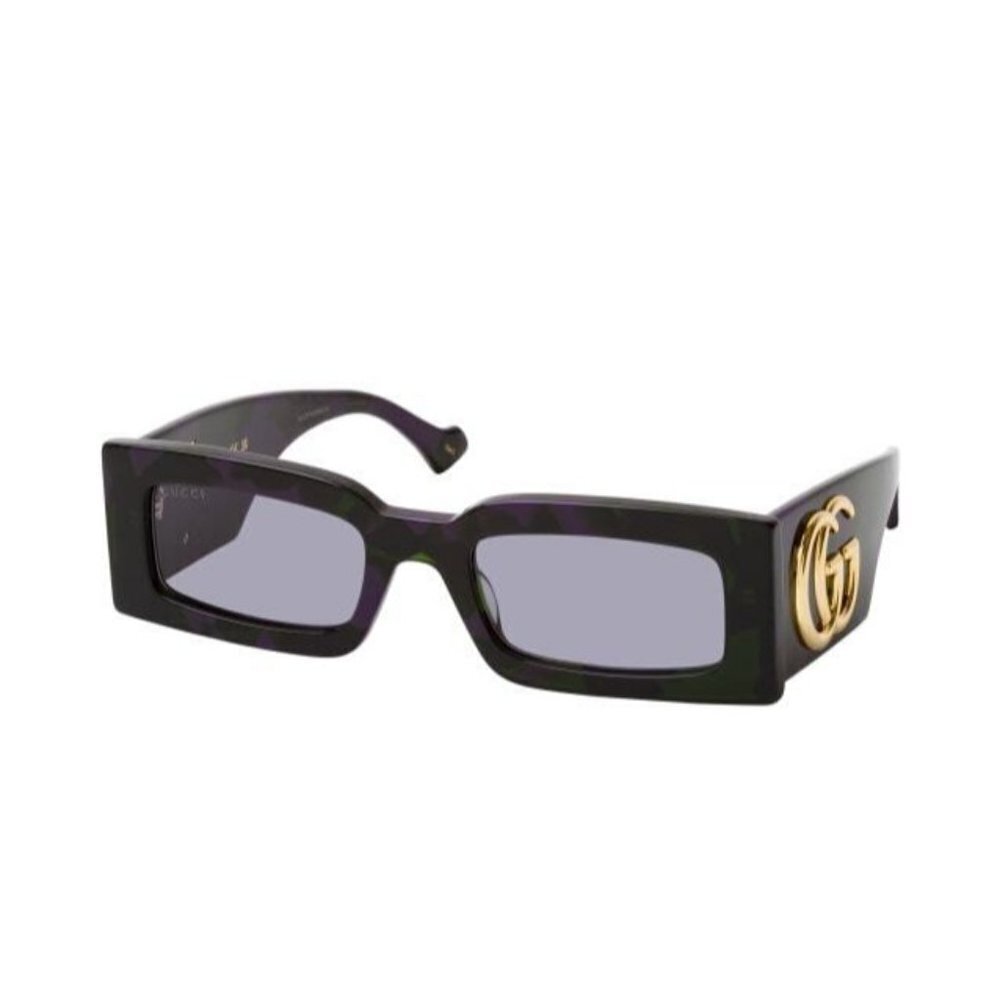 NWT Gucci GG1425S-003 Havana Rectangle 53mm Sunglasses